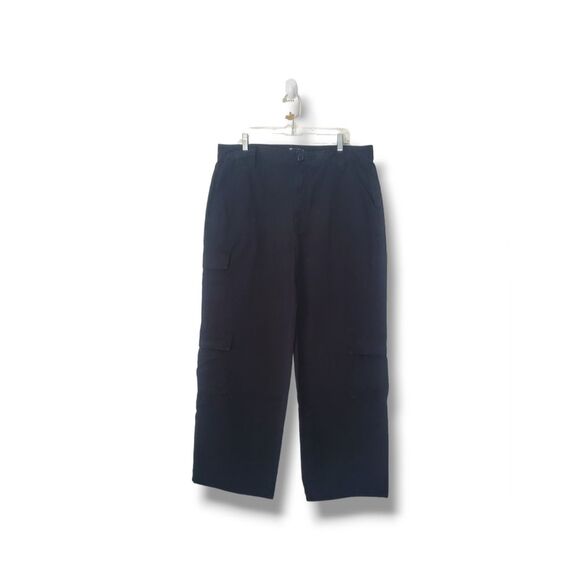 NWOT ASOS Design Curve Oversized Cargo Pants in Black Sz 12 - Picture 4 of 13